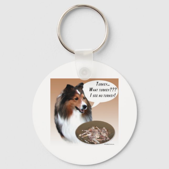 Sheltie Turkiet Nyckelring (Framsida)