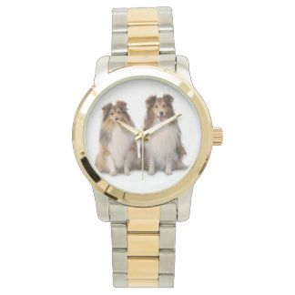 Sheltie Two Tone Watch, Guld och Silver Tone Armbandsur