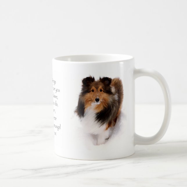 Sheltie välsignelsemugg kaffemugg (Höger)