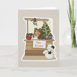 Sheltie's free kisses helgkort