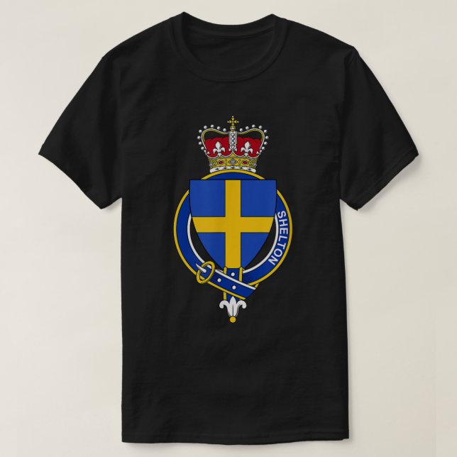 Shelton Jackar Arm Family Crest T Shirt (Design framsida)