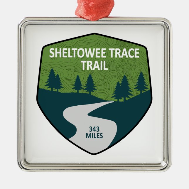 Sheltowee Trace Trail Kentucky Tennessee Julgransprydnad Metall (Framsidan)