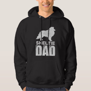 Shelty Pappa Shetland Sheepdog Hund Far Hoodie