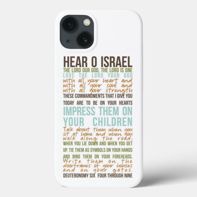 Shema-bön iPhone 13-fodral (Baksida)
