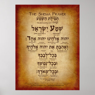 Shema Prayer (upp till 30" x 40") Poster
