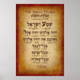 Shema Prayer (upp till 32" x 48") Poster