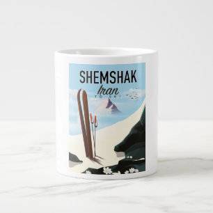 Shemshak Iran Ski poster. Jumbo Mugg