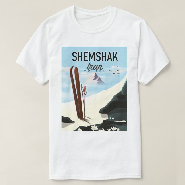 Shemshak Iran Ski poster. T Shirt (Design framsida)