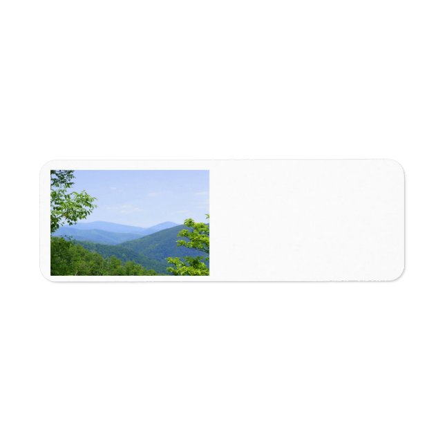 Shenandoah Mountains Returadress Etikett (Framsidan)