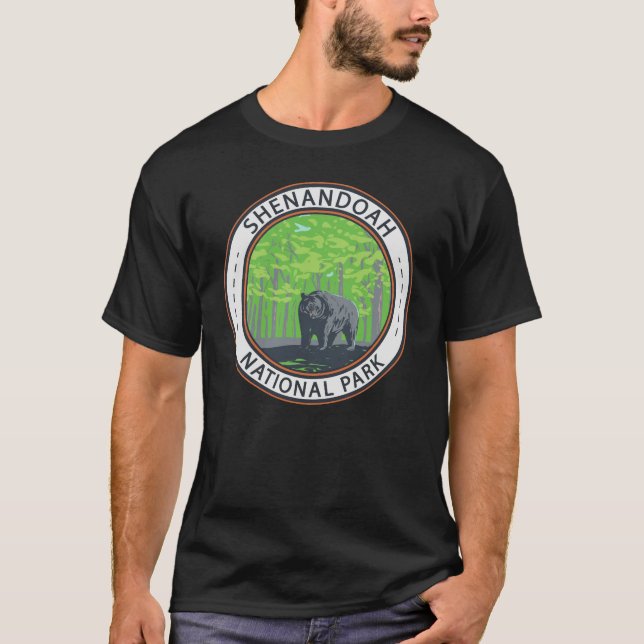 Shenandoah National Park Black Bear Circle T Shirt (Framsida)