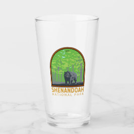 Shenandoah National Park Black Bear Vintage Glaskopp