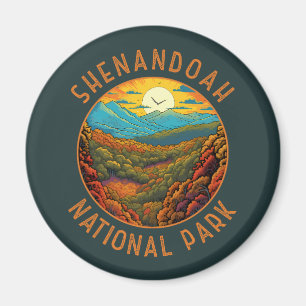 Shenandoah National Park Distress Circle Magnet