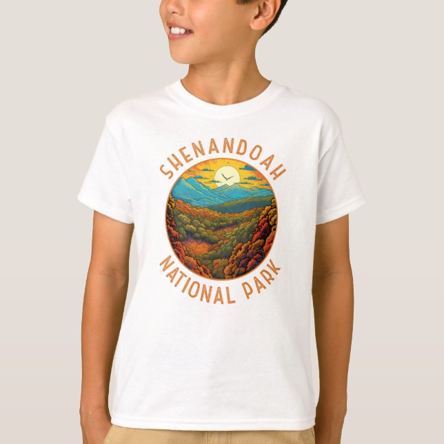 Shenandoah National Park Distress Circle T Shirt (Framsida)