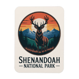Shenandoah National Park Hjort Emblem Magnet