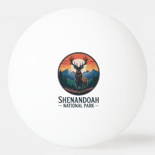 Shenandoah National Park Hjort Emblem Pingisboll