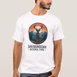 Shenandoah National Park Hjort Emblem T Shirt