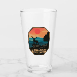 Shenandoah National Park Hjort Minimal Retro Emble Glaskopp
