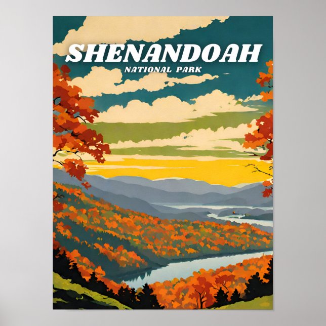 Shenandoah National Park illustration retro Poster (Framsidan)