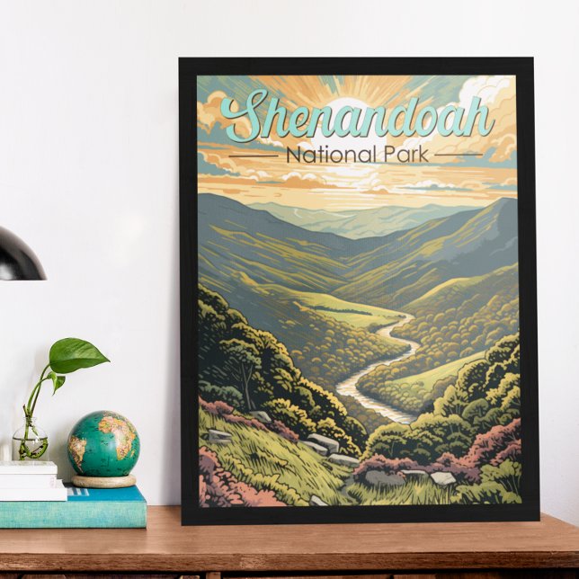 Shenandoah National Park Illustration Travel Retro Poster (Skapare uppladdad)