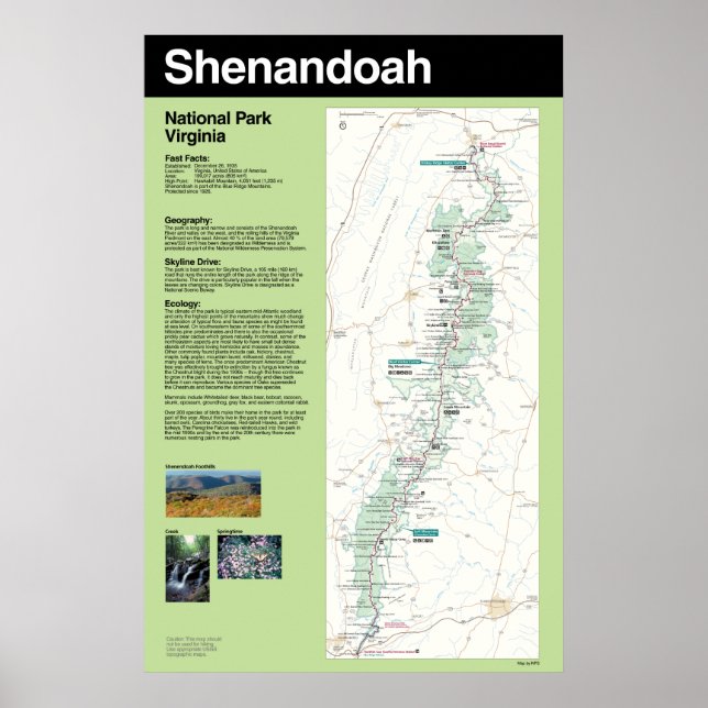 Shenandoah National Park Large Poster (Framsidan)