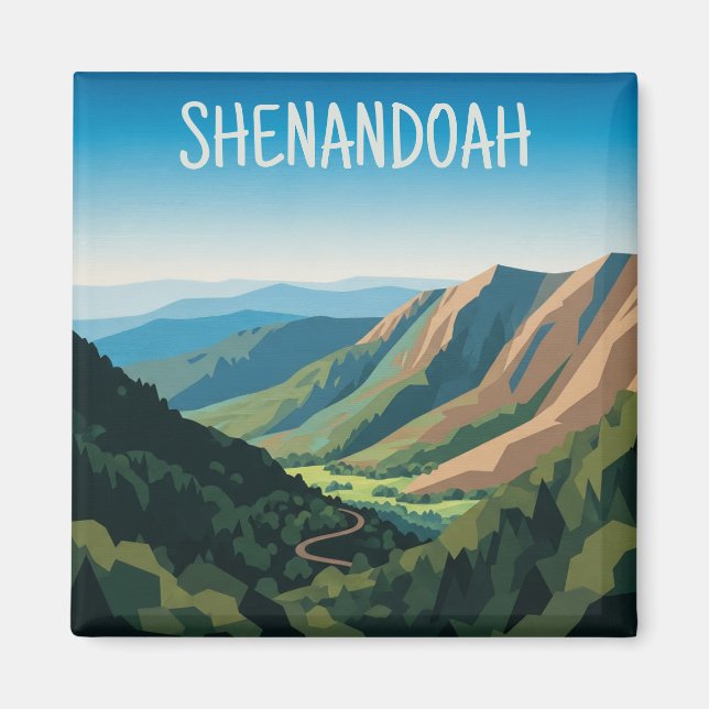 Shenandoah National Park Resa Magnet (Framsidan)