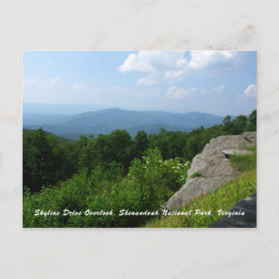 Shenandoah National Park Skyline Drive Naturskön u Vykort