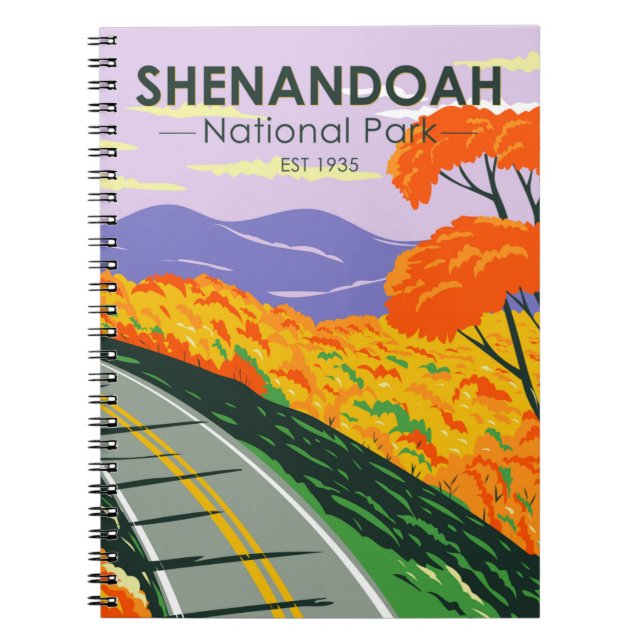 Shenandoah National Park Skyline Drive Virginia  Anteckningsbok (Framsidan)