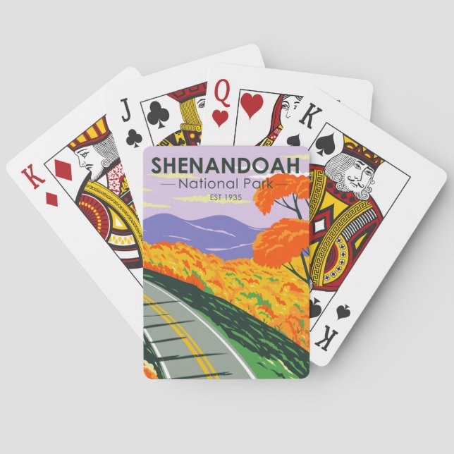 Shenandoah National Park Skyline Drive Virginia Casinokort (Baksidan)