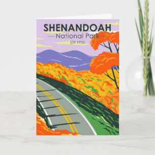 Shenandoah National Park Skyline Drive Virginia Kort