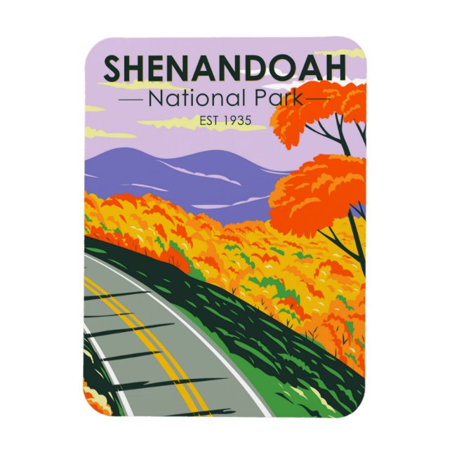 Shenandoah National Park Skyline Drive Virginia Magnet (Vertikal)