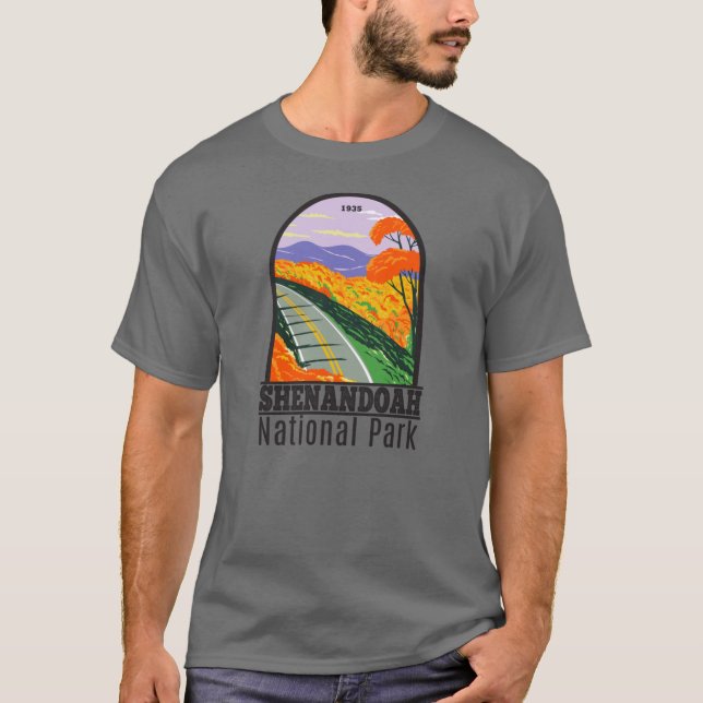 Shenandoah National Park Skyline Drive Virginia T Shirt (Framsida)