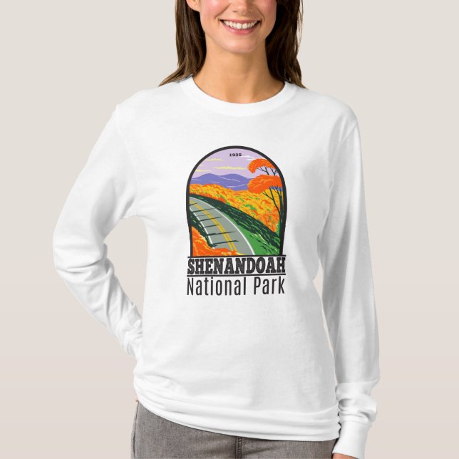 Shenandoah National Park Skyline Drive Virginia T- T Shirt (Framsida)