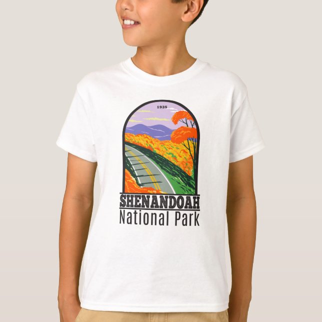 Shenandoah National Park Skyline Drive Virginia T- T Shirt (Framsida)