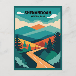 Shenandoah National Park skyline-enhet Vykort