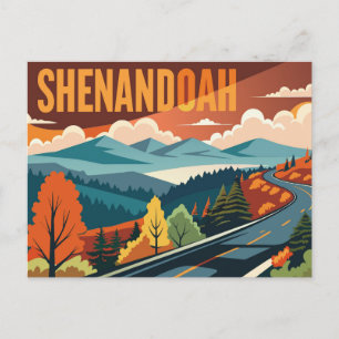 Shenandoah National Park skyline-enhet Vykort