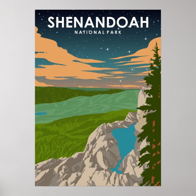 Shenandoah National Park Travel Poster (Framsidan)