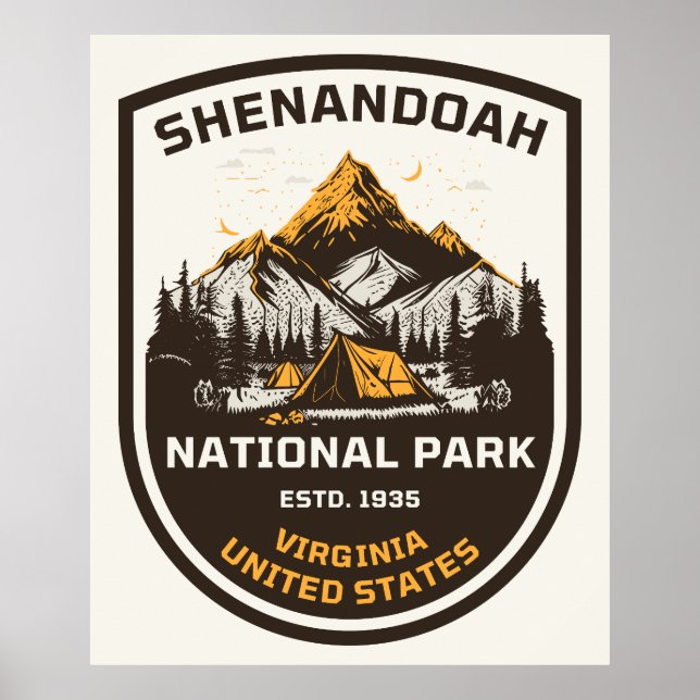 Shenandoah National Park Utomhus och natur Poster (Framsidan)