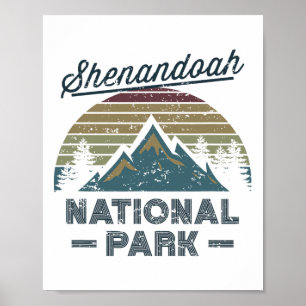 Shenandoah National Park Vintage Solnedgång Love H Poster