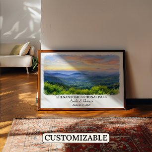 Shenandoah National Park Virginia, Akvarell Poster