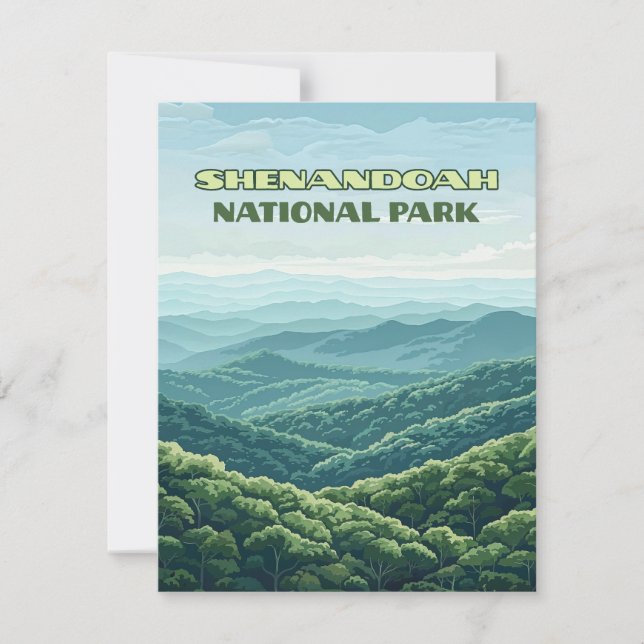Shenandoah National Park Virginia Blue Ridge Card (Framsida)