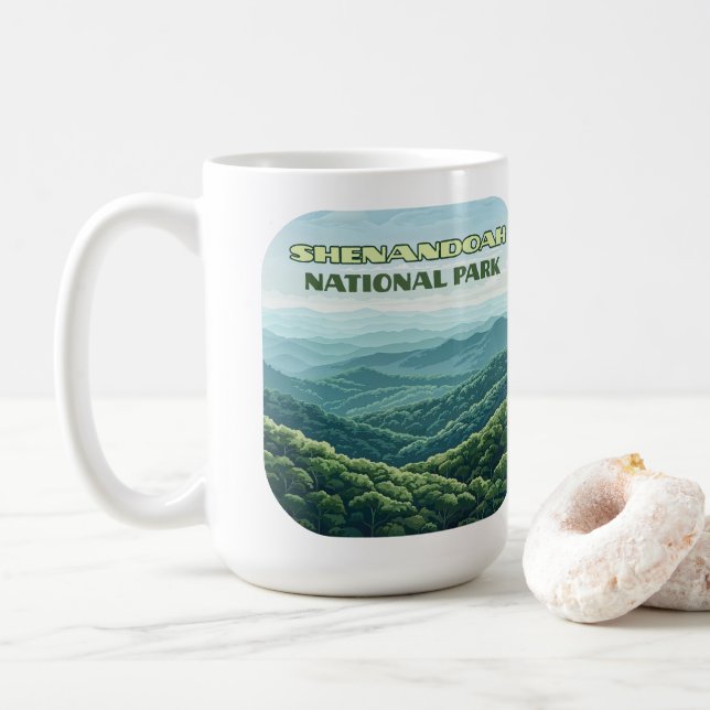 Shenandoah National Park Virginia Blue Ridge Retro Kaffemugg (Med munk)