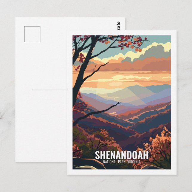 Shenandoah National Park Virginia USA Vykort (Fram/baksida)