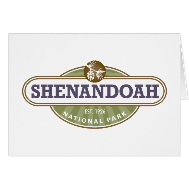 Shenandoah nationalpark hälsningskort (Framsidan Horizontal)