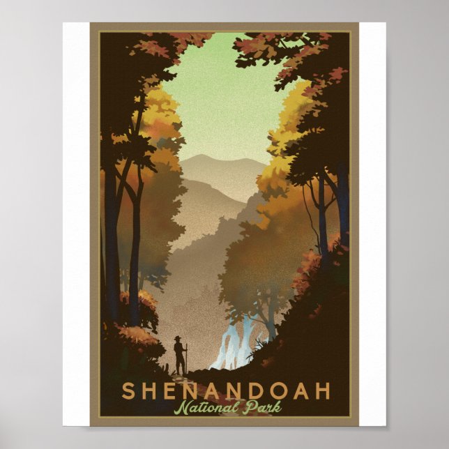 Shenandoah nationalpark Litho Artwork Poster (Framsidan)