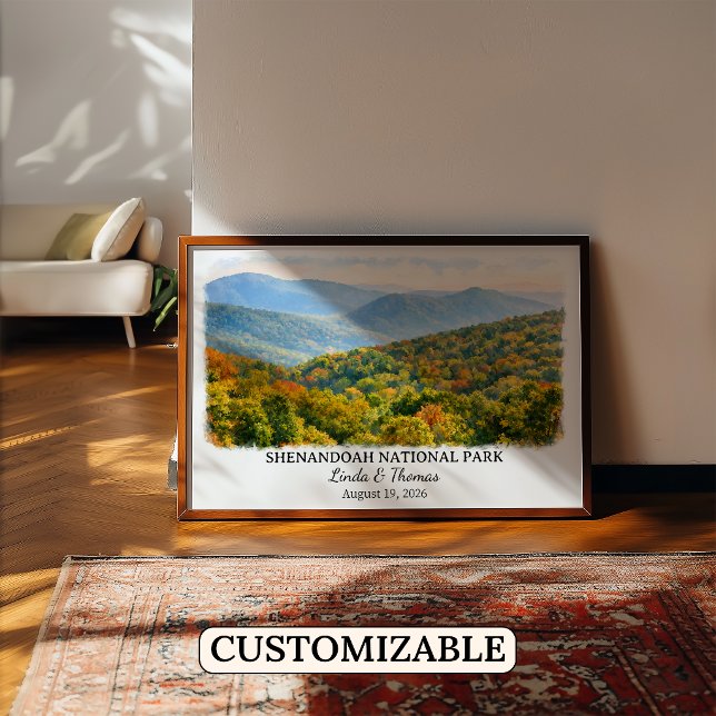 Shenandoah Nationalpark Virginia, Akvarell Poster (Skapare uppladdad)