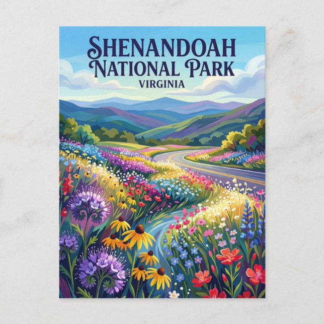 Shenandoah nationalpark Virginia Vykort (Framsida)