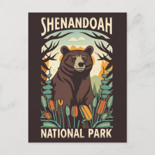 Shenandoah Nationalparkskyltbjörn Vykort
