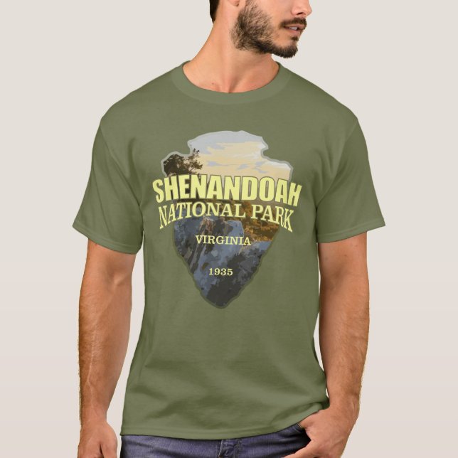 Shenandoah NP (pilhuvud) T Shirt (Framsida)