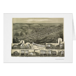 Shenandoah panorama- karta för PA - 1889 Hälsningskort