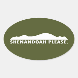 Shenandoah Snälla Ovalt Klistermärke